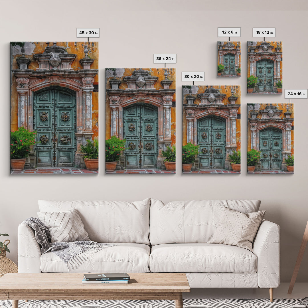 Change34 Colorful Indian Architecture Canvas Print, Traditional Art if India, Photography Print, Indian Wall Art, Living Room Decor
