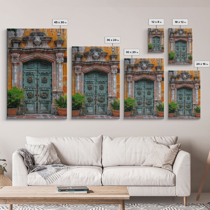 Change34 Colorful Indian Architecture Canvas Print, Traditional Art if India, Photography Print, Indian Wall Art, Living Room Decor