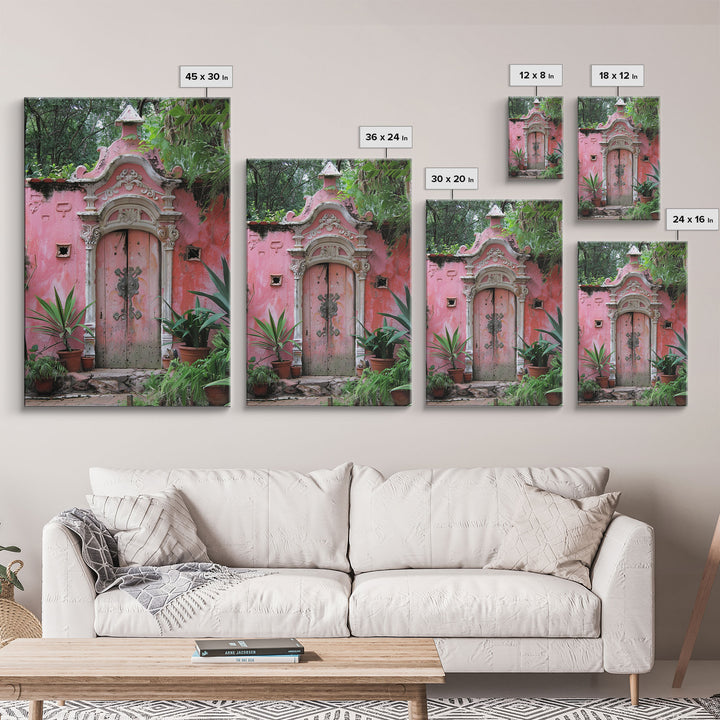 Change675 Architecture Print, 19th Century Architecture Photography, Mexico City Wall Art, Wood Framed Canvas Print