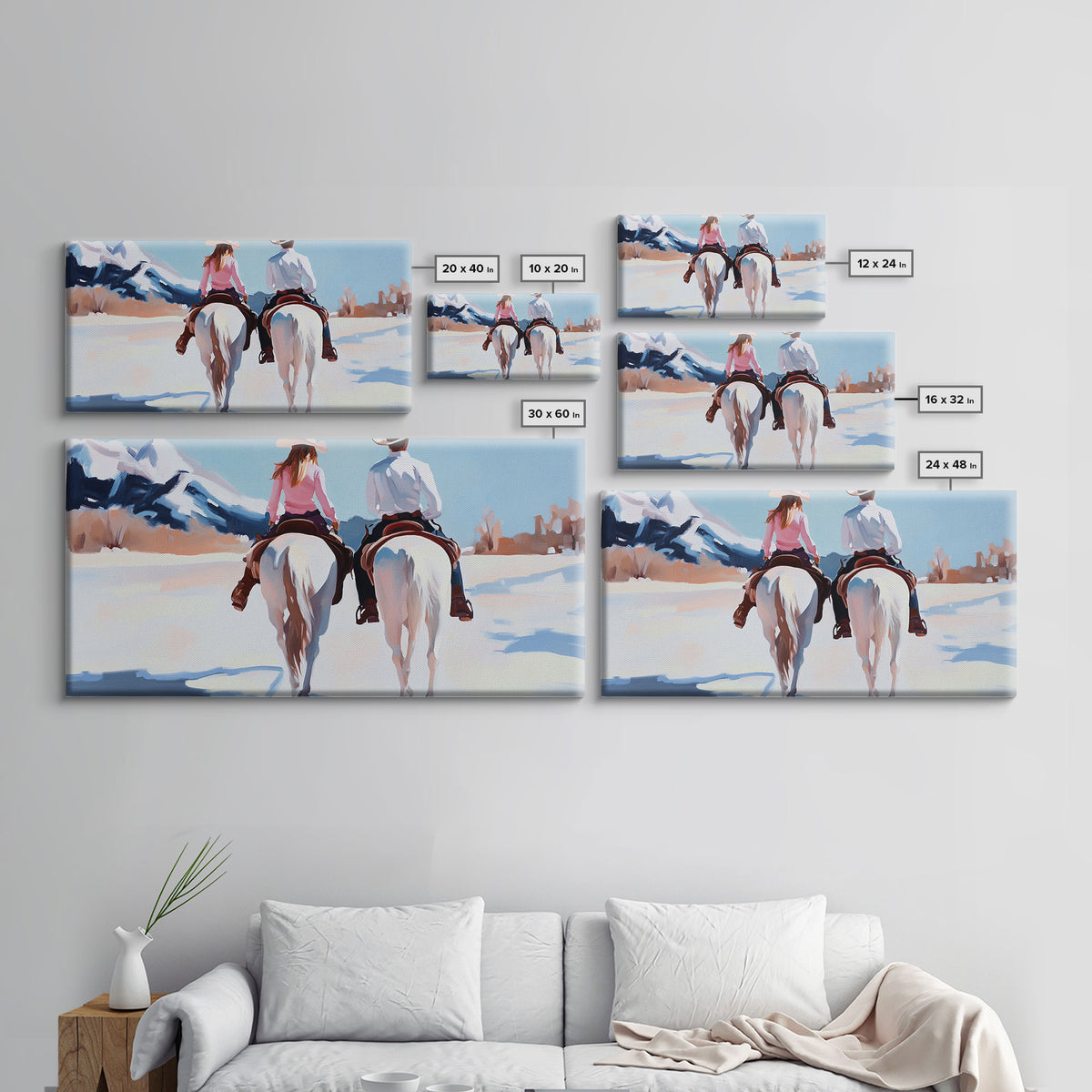 Portrait of cowboy amidst corn stalks, sunset skies, Framed Canvas Print, bold western art, autumn harvest season wall piece, fall farmhouse