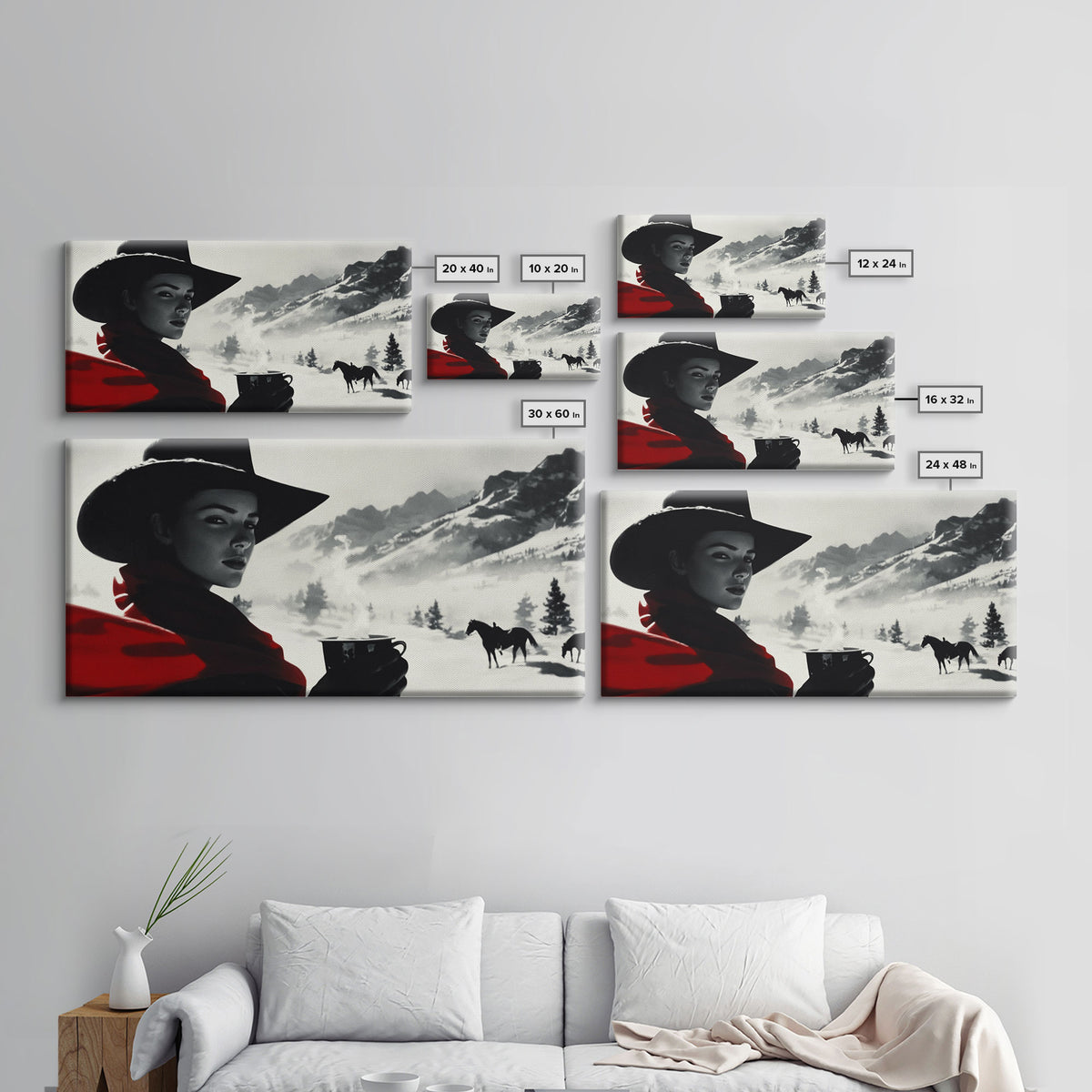 Cozy Cottage in Misty Autumn Countryside Framed Canvas Print, Perfect Rustic Artwork to Bring Warmth and Tranquility Into Your Home