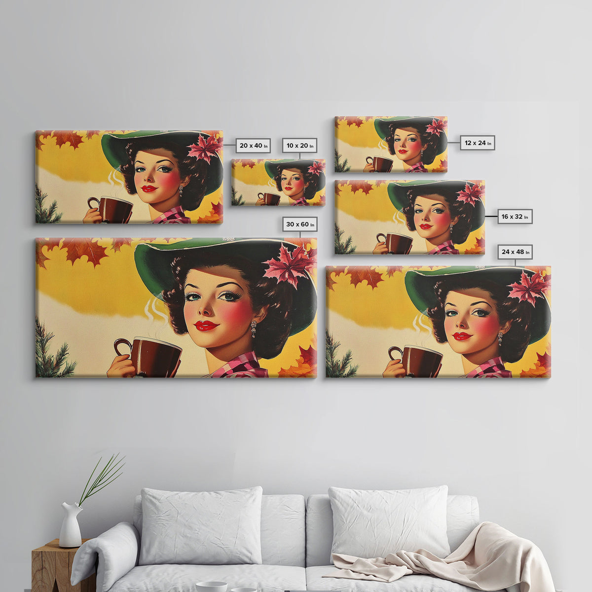 Lakeside Winter Landscape Framed Canvas Print with Snow and Pine Trees, Beautiful Winter Art for a Calm and Peaceful Atmosphere