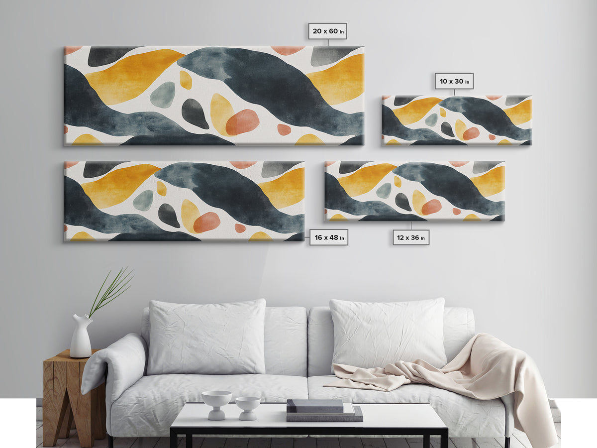 Cheetah Art Print - Animal Art - Framed Canvas Print - Animal Art - Unique Gift - Guy Gift - Panoramic Extra Wide Office Wall Art, Living Room Decor