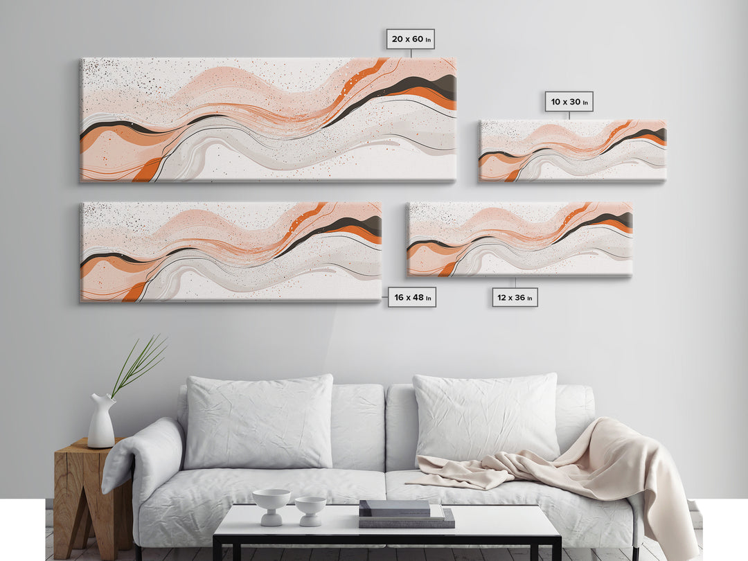 Beige, Black and Grey Swirl Art, Black & Beige Abstract Art Print, Tropical Wall Art, Abstract Wall Art, Living Room Wall Art / Home Decor