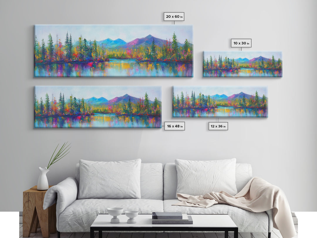 Abstract Landscape Painting Print, Panoramic, Surreal Art, Oversized Wide / Horizontal Fantasy Wall Art