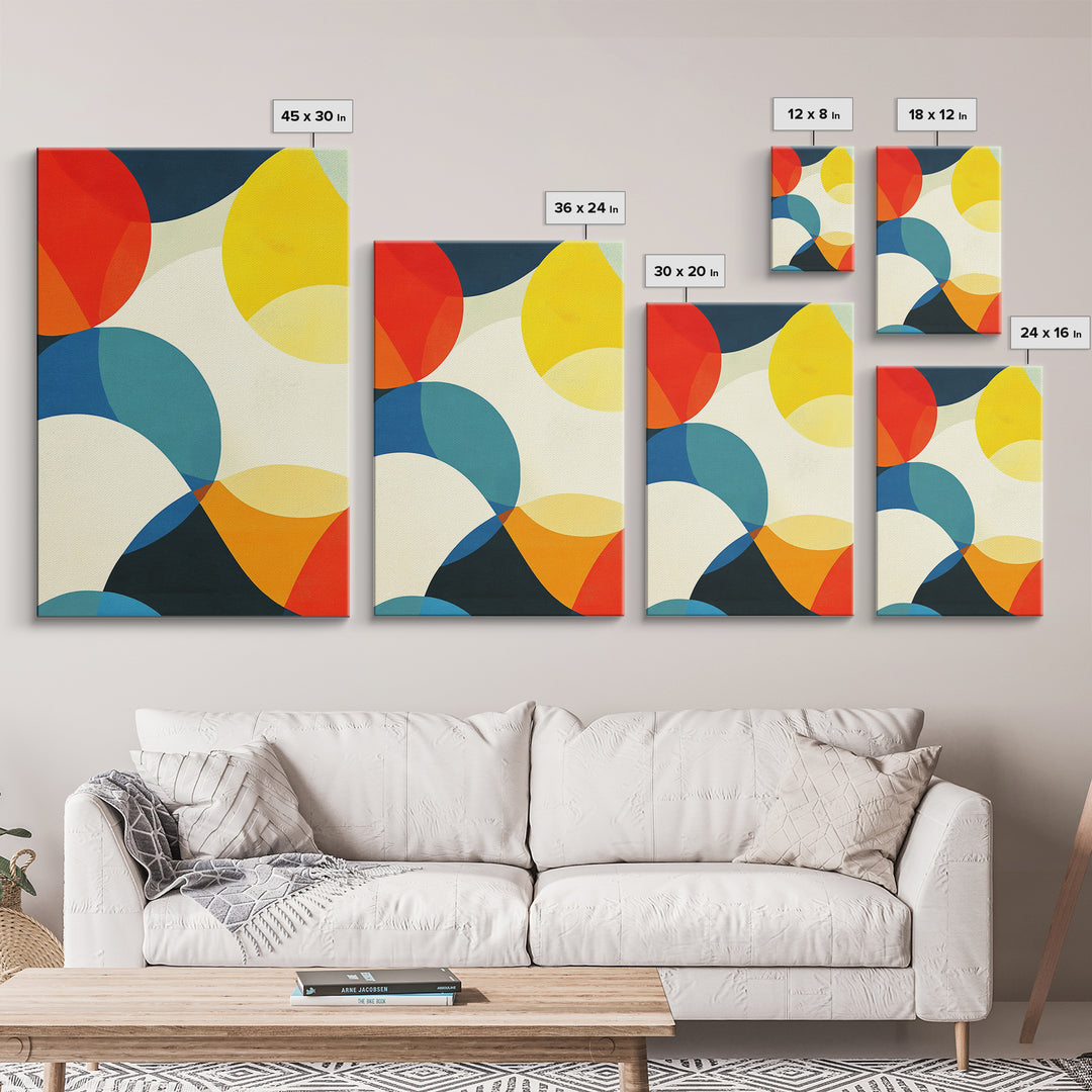 Large Colorful Abstract Art Painting Canvas Print, Abstract Extra Large Wall Art, Vertical Print