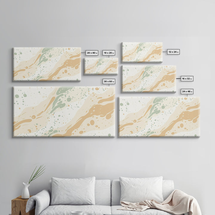 Brush Strokes - Canvas Print - Midcentury Modern Wall Art - Wood Framed Art - Home Decor - Cute Modern Art