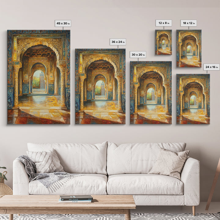 Painting Print of a Morrocan Scene, Moroccan Style Artwork, Moroccan Painting, Arabic Inspired Wall Art