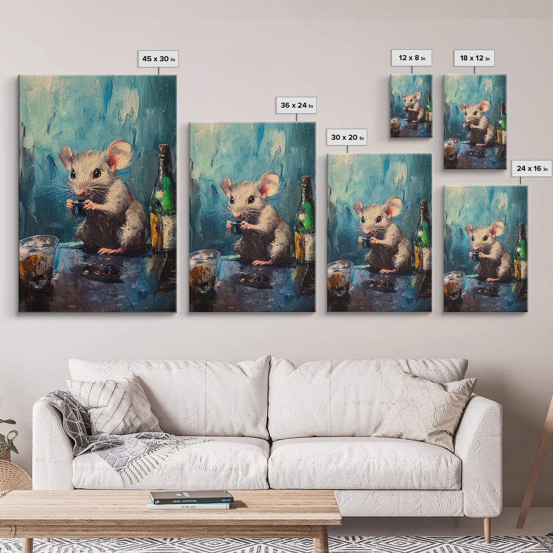 This Rat Has a Problem! Framed Canvas Print