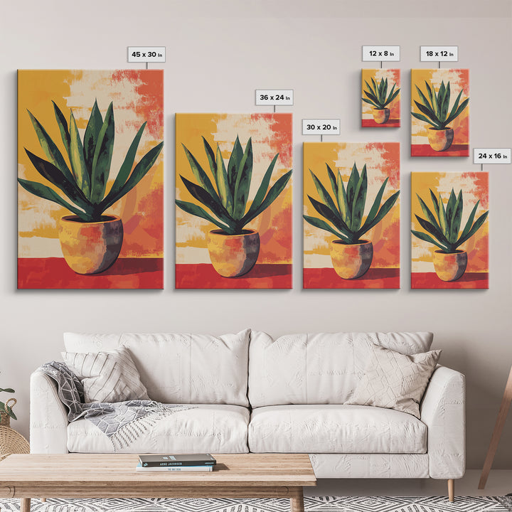 Aloe Vera Painting Print, Mexicano Wall Art, Southwestern Style Art, Arizona Art, Aloe Vera Art Print, Rustic Farmhouse home Decor, Kitchen Art