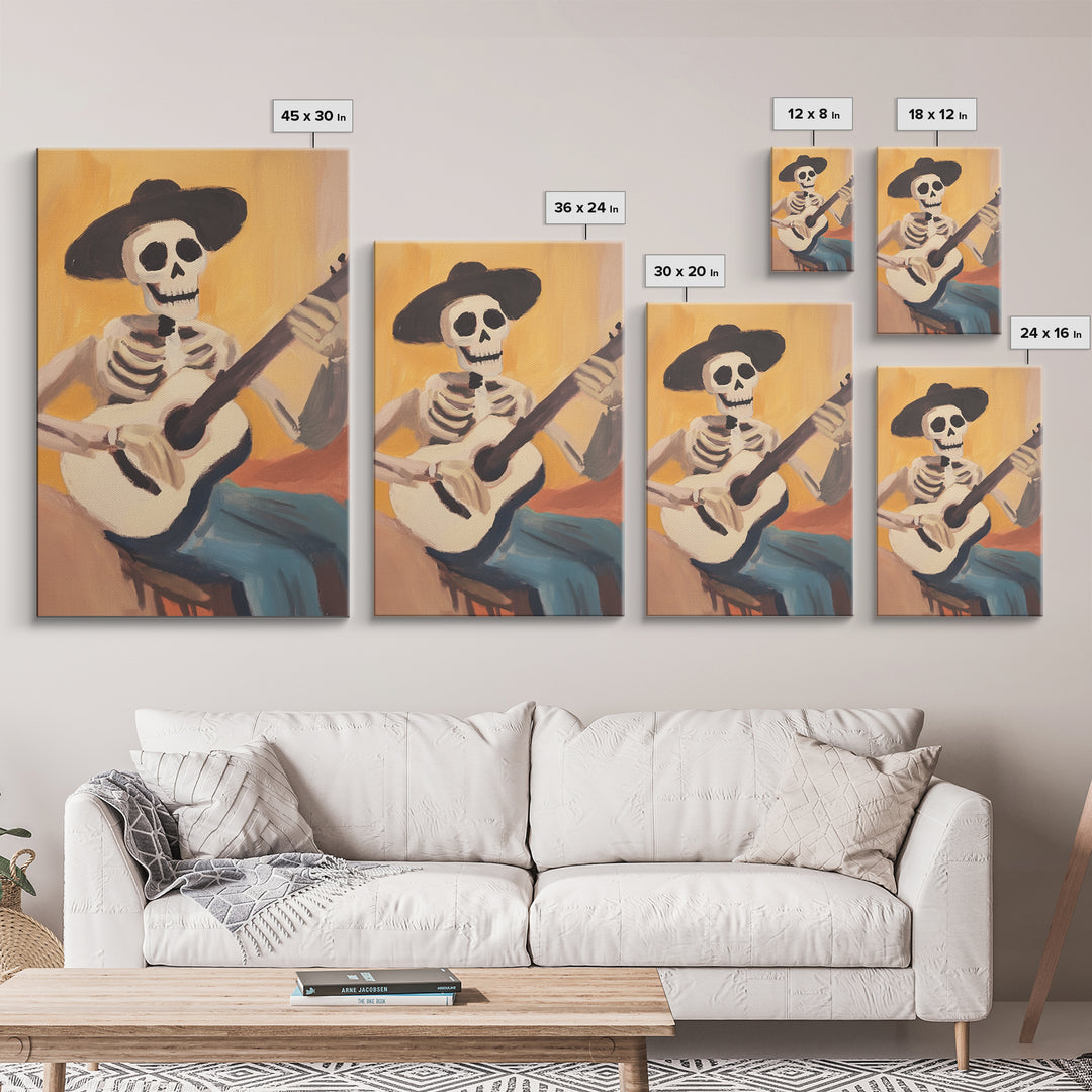 Chicano Cowboy Guitarist Canvas Print - Tejano Wall Art - Mexicano Home Decor