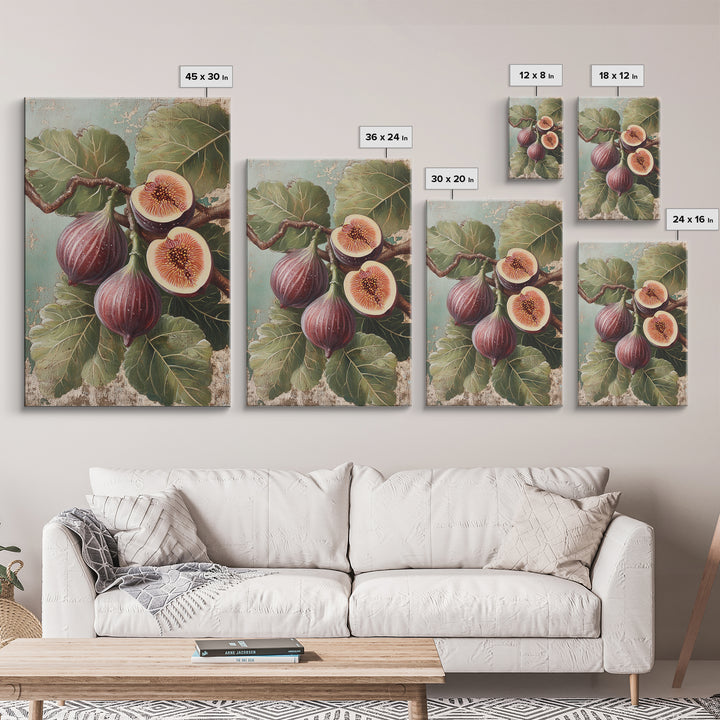 Fig Oil Painting Print In A Frame, Small Kitchen Art, Kitsch Kitchen, Eclectic Art, Fig Painting, Dining Room Decor, Kitchen Wall Art, Kitchen Decor