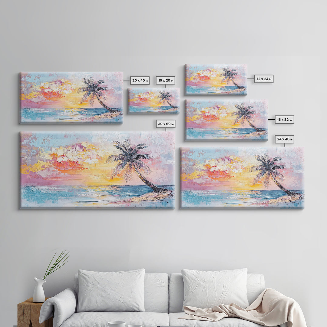 Nautical Seascapes Oil Painting Canvas Print, Nautical Landscape Painting, Beach house or Lake house art, Above Sofa Art, Sunset Painting