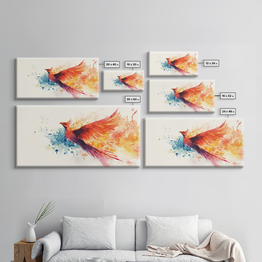 Phoenix In Flight - Canvas Print - Inspirational Wall Art