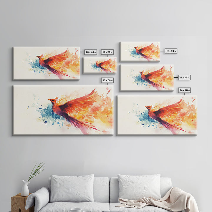 Phoenix In Flight - Canvas Print - Inspirational Wall Art