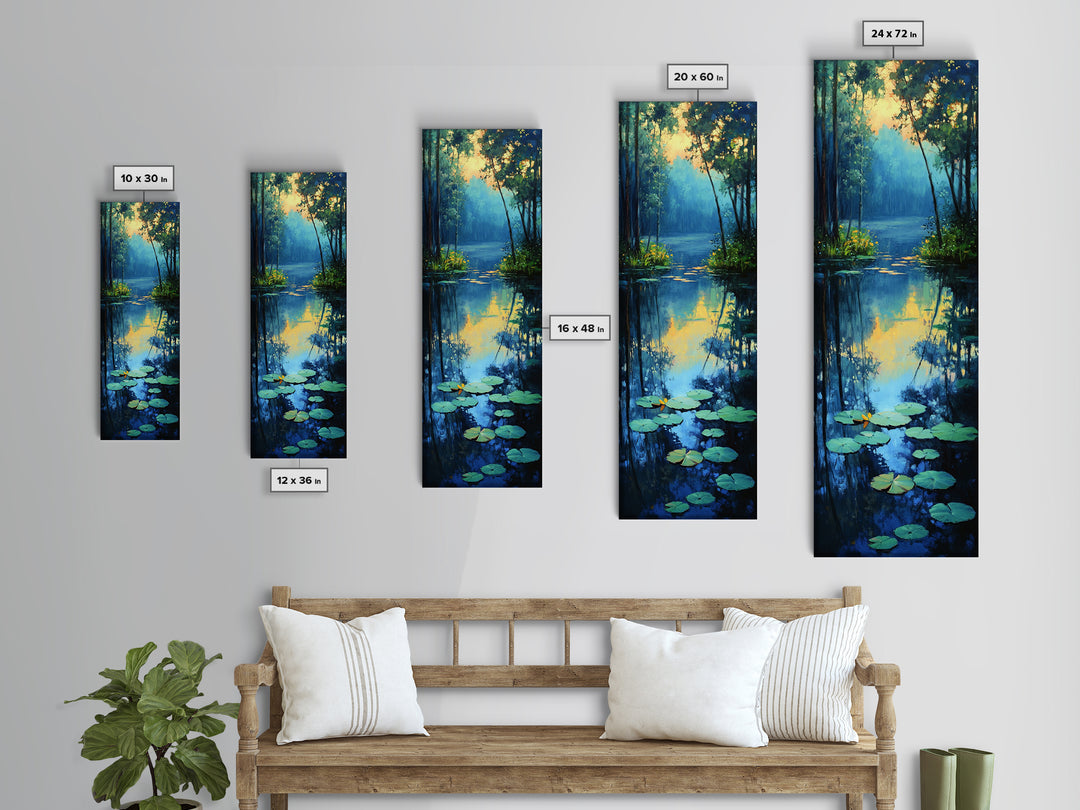 Serene Lake Reflection Framed Canvas Print, Coastal Landscape Art, Lake Tahoe Art, Above Bed Wall Art, Rustic Decor Gift Idea Christmas