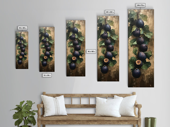 Canvas Print Fig Painting Still Life Rustic Kitchen Art Farmhouse Decor Botanical Print Food Review Wall Art