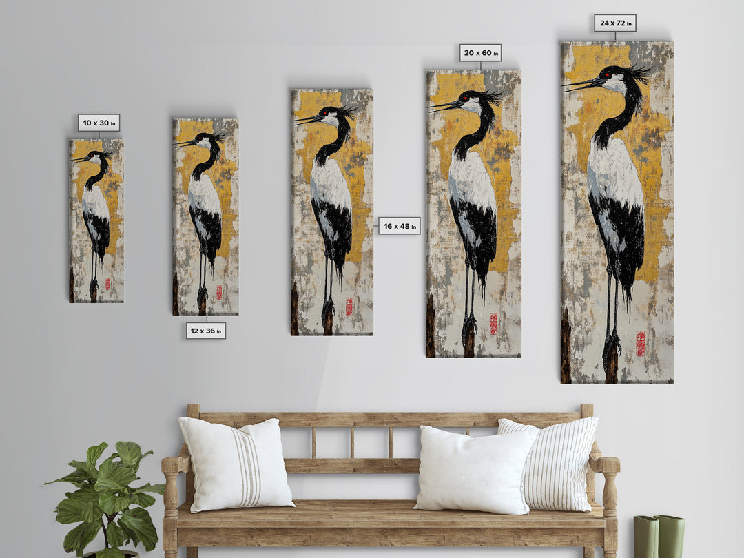 Wild Wolf Canvas Print Rustic Wall Art Tall Skinny Art for Bedroom Farmhouse Decor Animal Art Living Room Wall Art Gift Idea