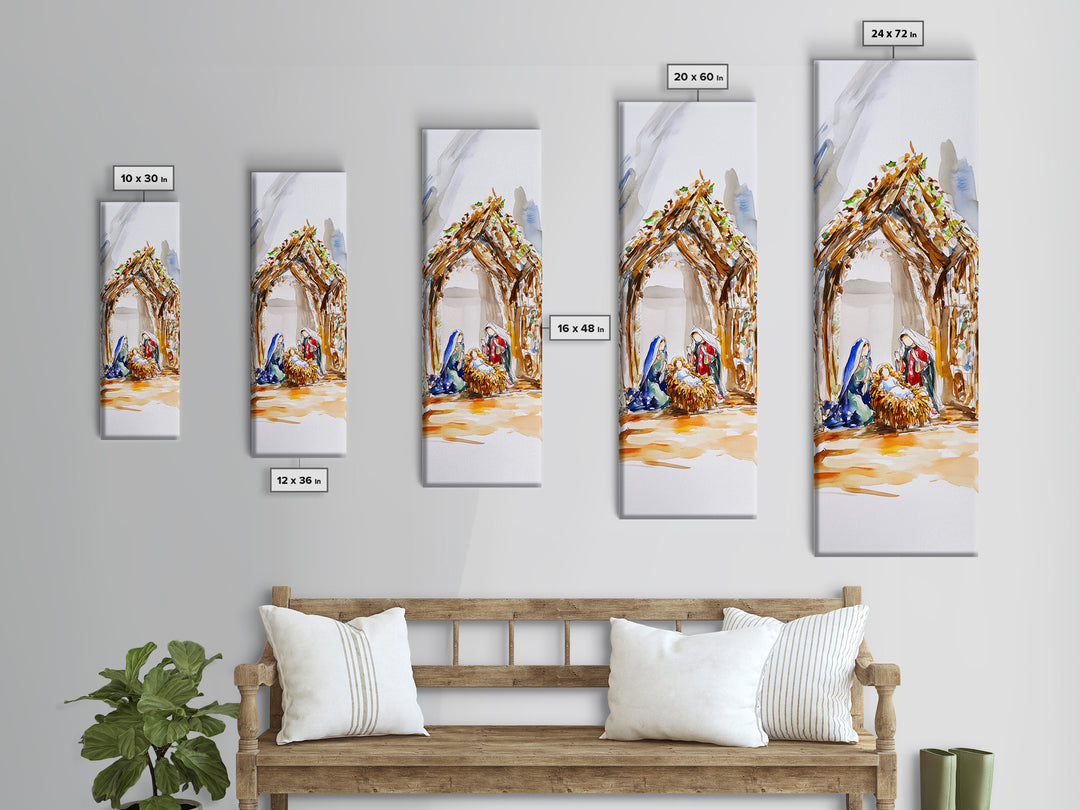 Phoenix Rising Art Firebird Canvas Print, Tall Skinny Art, Framed Option Available, Mythical Creature Wall Art, Unique Bedroom Decor
