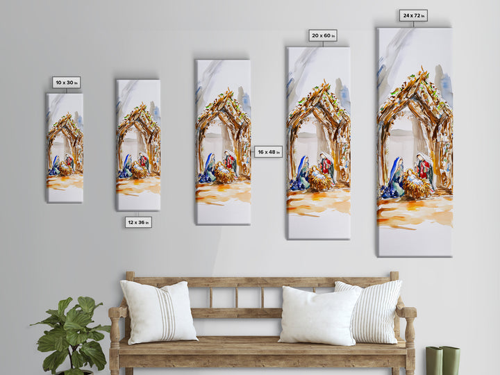 Phoenix Rising Art Firebird Canvas Print, Tall Skinny Art, Framed Option Available, Mythical Creature Wall Art, Unique Bedroom Decor