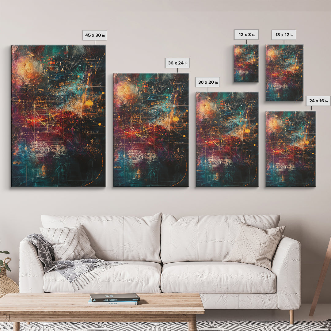 Cosmic Science Canvas Print Abstract Scientific Artwork Universe Wall Art Therapy Art Modern Space Decor Astronomy Lover Gift