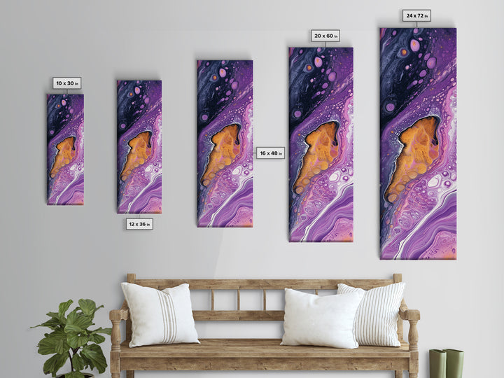 Abstract Purple Swirl, moody art, pink abstract art, sacred geometry wall art, therapy art, framed canvas print, living room art