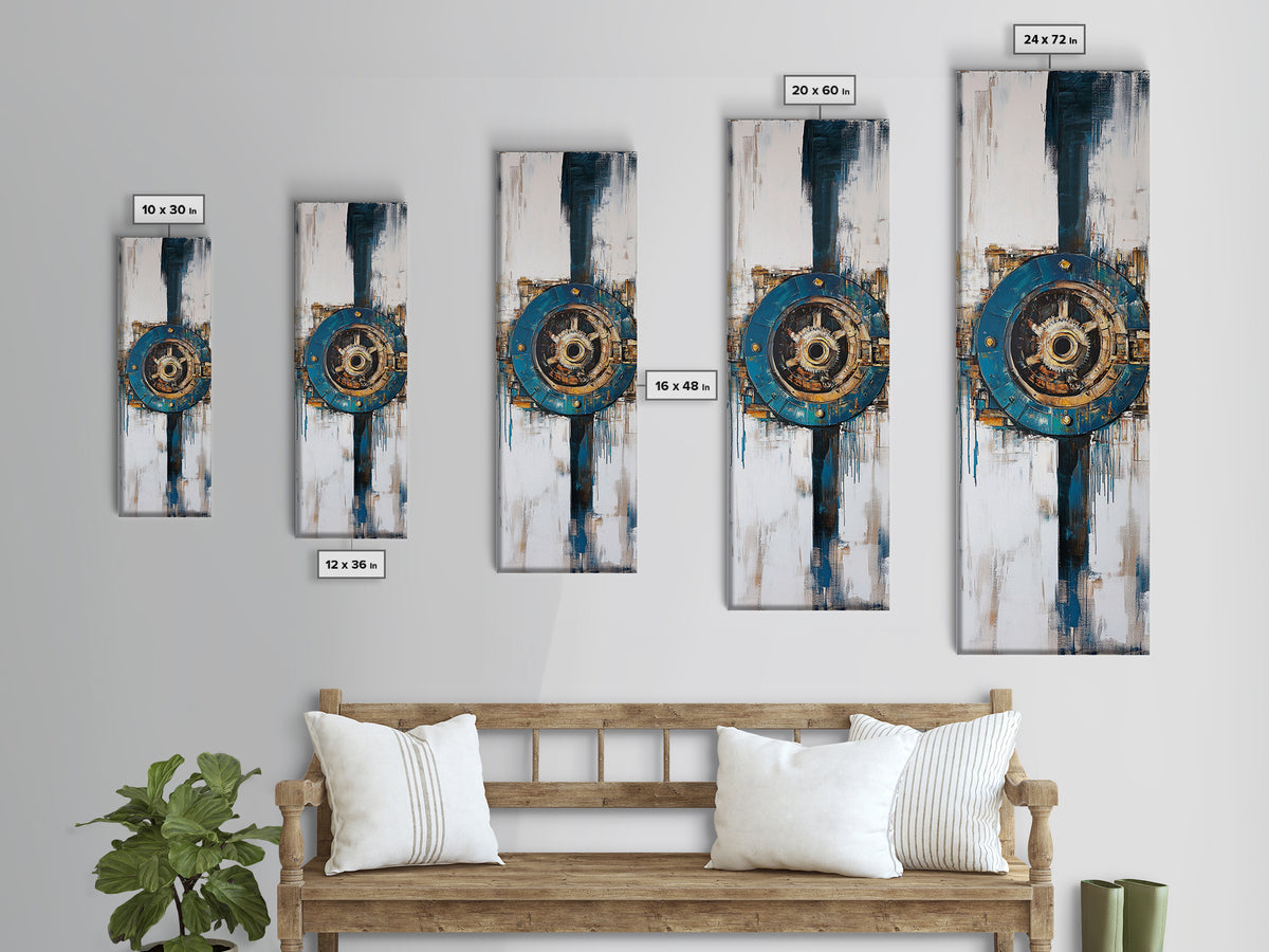 Ocean, Coastal Decor, Canvas Print, oyster painting, nautical decor, coastal wall art, farmhouse art, rustic wall art, above sofa art, gift idea