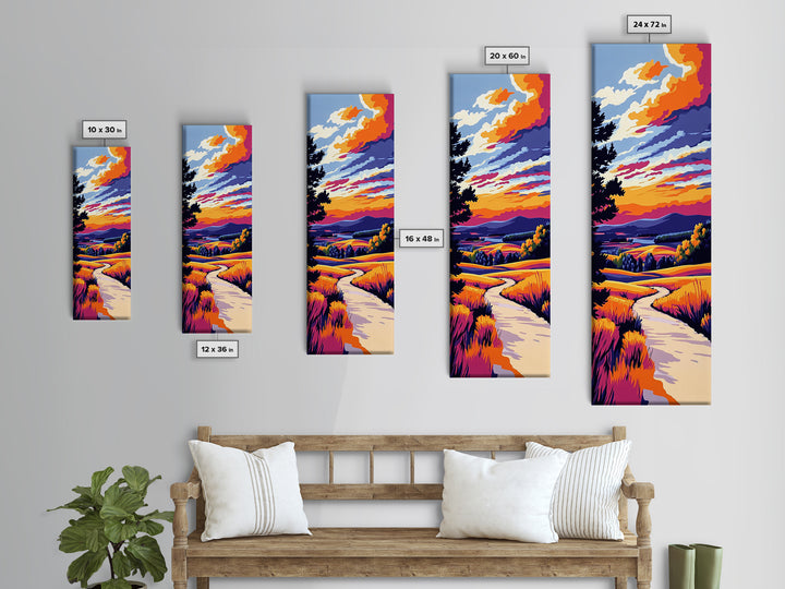 Nature Trail, Autumn Glow, Scenic Art, Canvas Print, Cozy Home Wall Art, Rustic Decor, Fall Landscape, Gift Idea