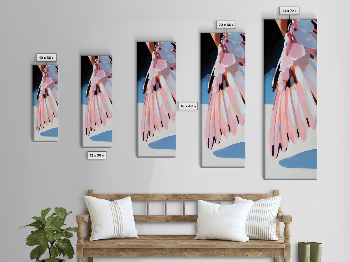 Butterfly Wing, Soft Pastel Art, Nature Inspired, Canvas Print, Modern Wall Decor, Feminine Aesthetic, Bedroom Wall Art, Boho Minimalist