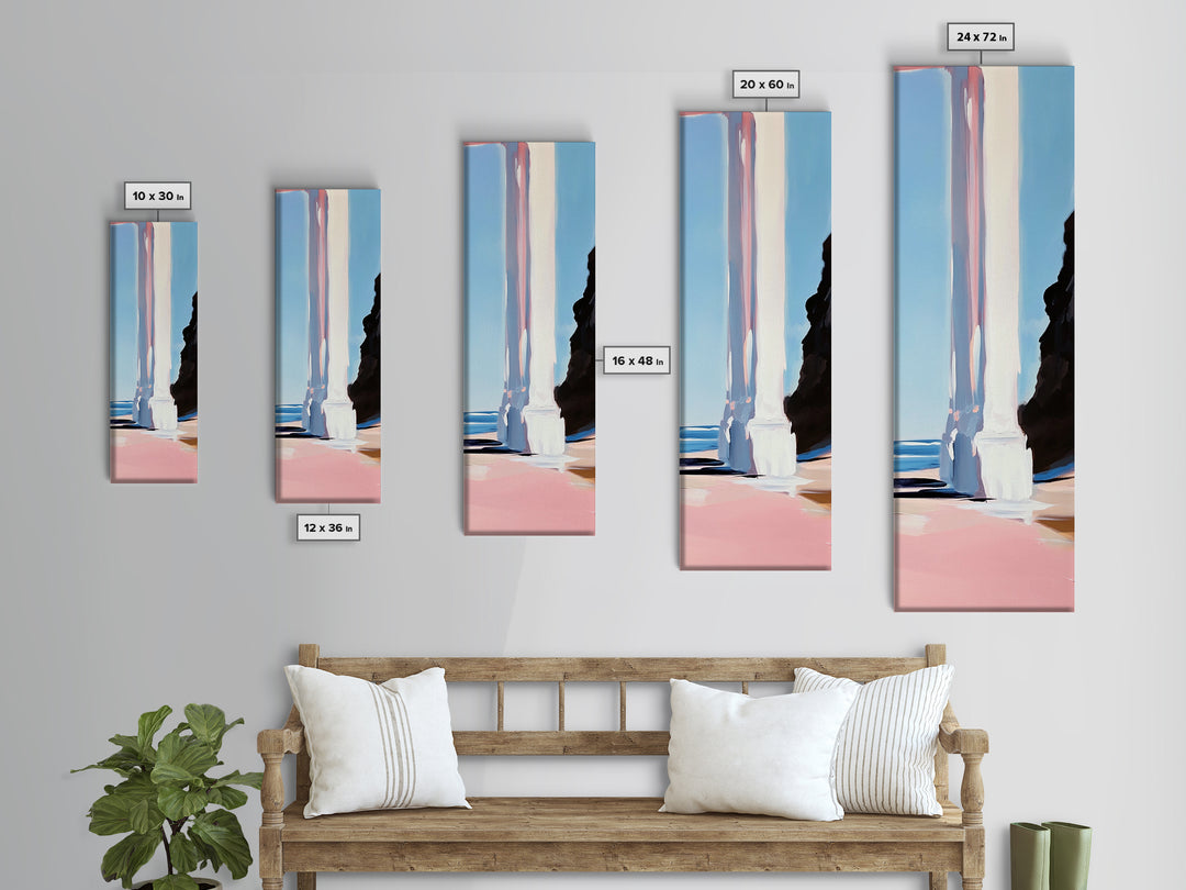 Beach Archway, Coastal Escape, Sunlit Ocean View, Tropical Paradise, Travel Inspired Home Decor, Light and Airy Aesthetic, Canvas Print