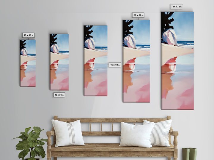 Ocean Reflection, Coastal Wall Art, Beach House Decor, Minimalist Seascape, Framed Canvas Print, Tranquil Blue Art, Nautical Style