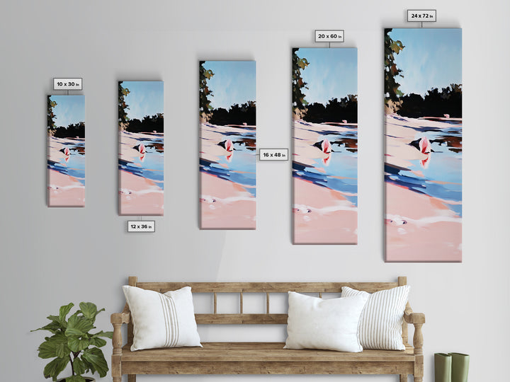 Beach Shell, Seaside Tranquility, Framed Canvas Print, Coastal Home Decor, Ocean Serenity, Boho Aesthetic, Calm and Relaxing Art