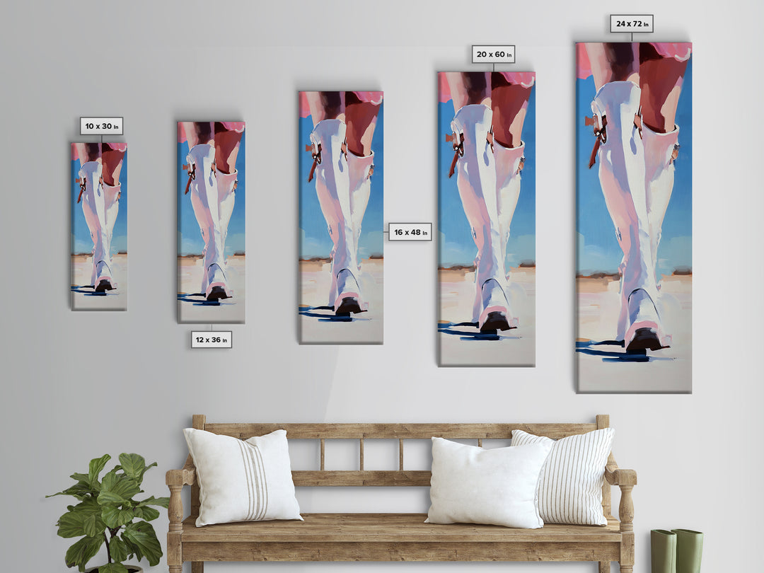 Cowgirl Portrait, Western Elegance, Feminine Art, Canvas Print, Fashion Wall Art, Chic Decor, Stylish Home Accent, Bedroom Aesthetic