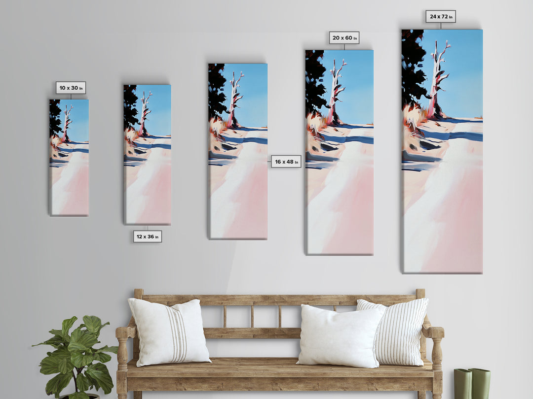 Coastal Tree, Beach Landscape Art, Modern Nature Print, Minimalist Decor, Neutral Wall Art, Framed Canvas Print, Living Room Art