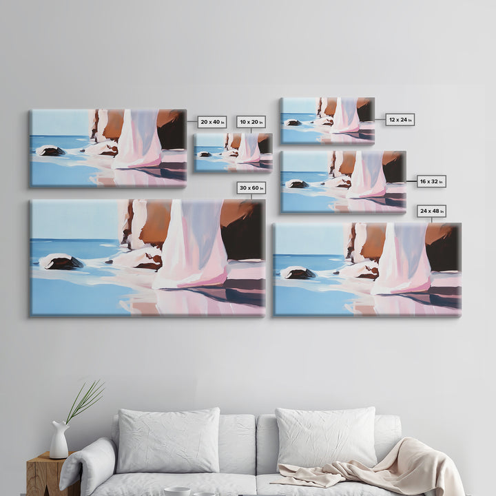 Clifftop View, Ocean Landscape, Canvas Print, Coastal Wall Art, Bohemian Home Decor, Seaside Artwork, Large Wall Art, Living Room