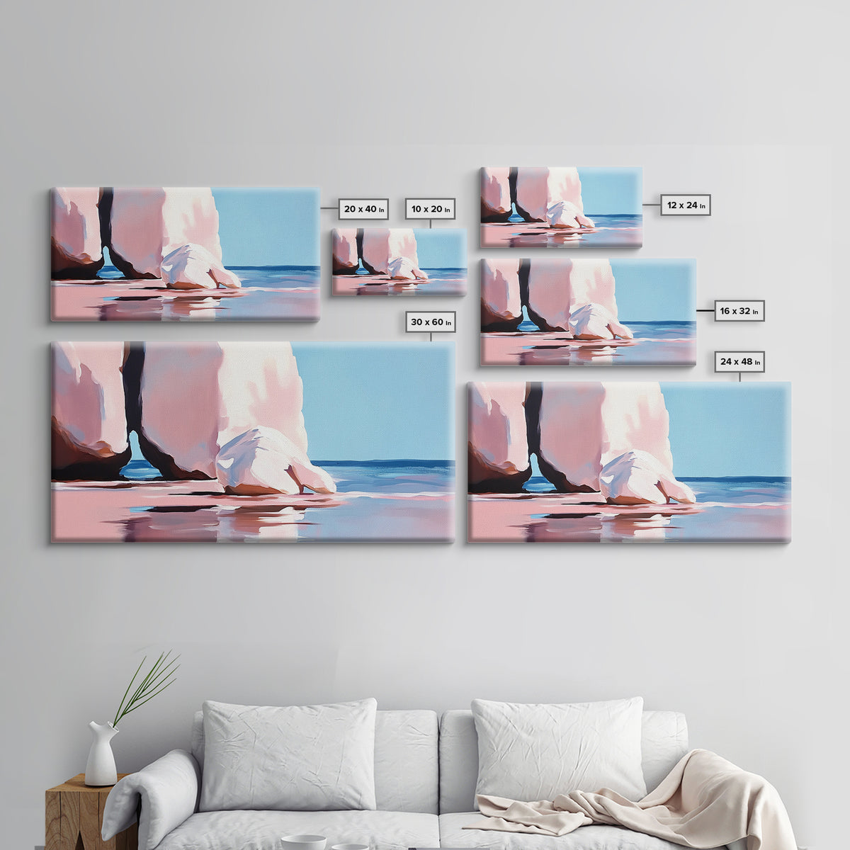 Archway Rocks, Coastal Beauty, Canvas Print, Minimalist Seascape, Natural Landscape, Large Wall Art, Ocean Home Decor, Living Room