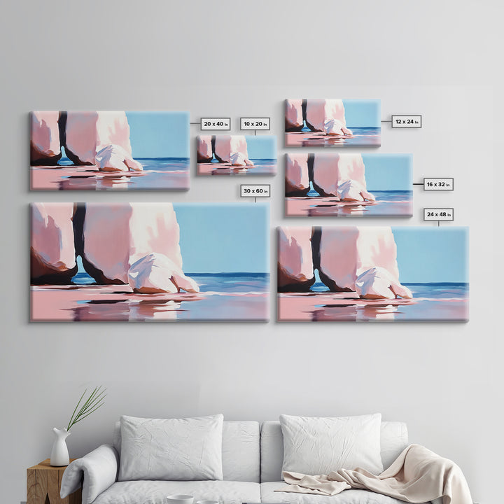 Archway Rocks, Coastal Beauty, Canvas Print, Minimalist Seascape, Natural Landscape, Large Wall Art, Ocean Home Decor, Living Room