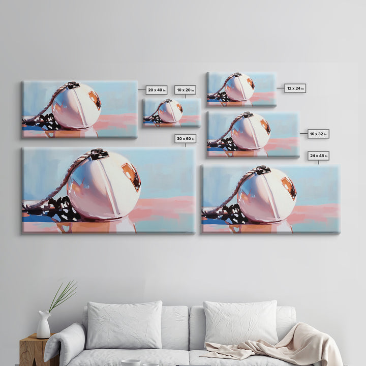 Nautical Buoy, Seaside Art, Coastal Minimalist, Ocean Reflections, Nautical Aesthetic, Marine Life Decor, Canvas Print, Bathroom