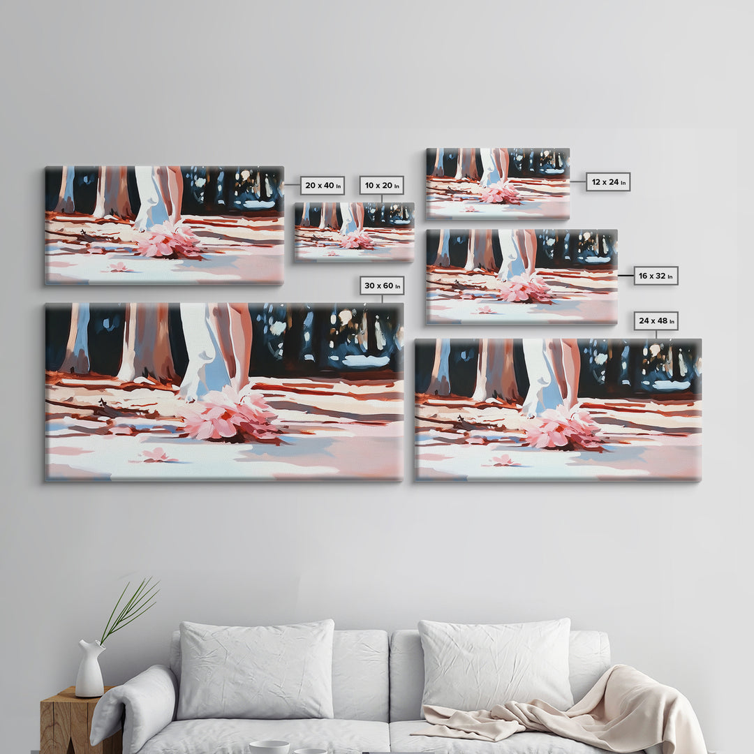 Blush Wedding, Romantic Art, Framed Canvas Print, Elegant Wall Decor, Feminine Painting, Modern Bedroom Art, Minimalist Aesthetic