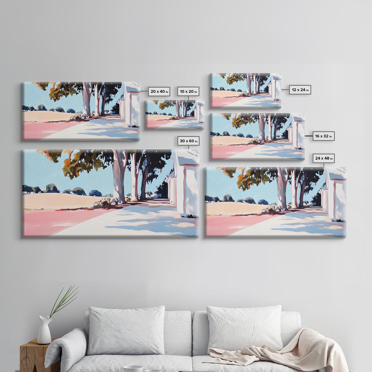 Country Road, Rural Landscape, Serene Nature, Golden Fields, Rustic Farmhouse, Countryside Charm, Warm Autumn Hues, Canvas Print