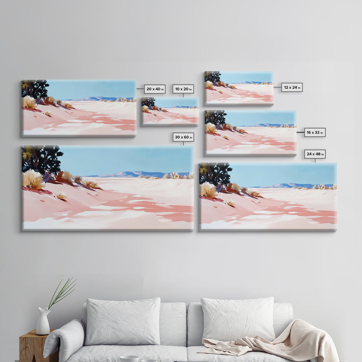 Desert Path, Serene Landscape, Southwest Art, Minimalist Nature Print, Living Room Wall Art, Earthy Aesthetic, Canvas Print, Home Decor