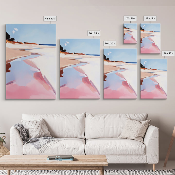 Beach Serenity, Coastal Art, Abstract Seascape, Modern Home Decor, Minimalist Ocean, Canvas Print, Living Room Wall Art, Beach House