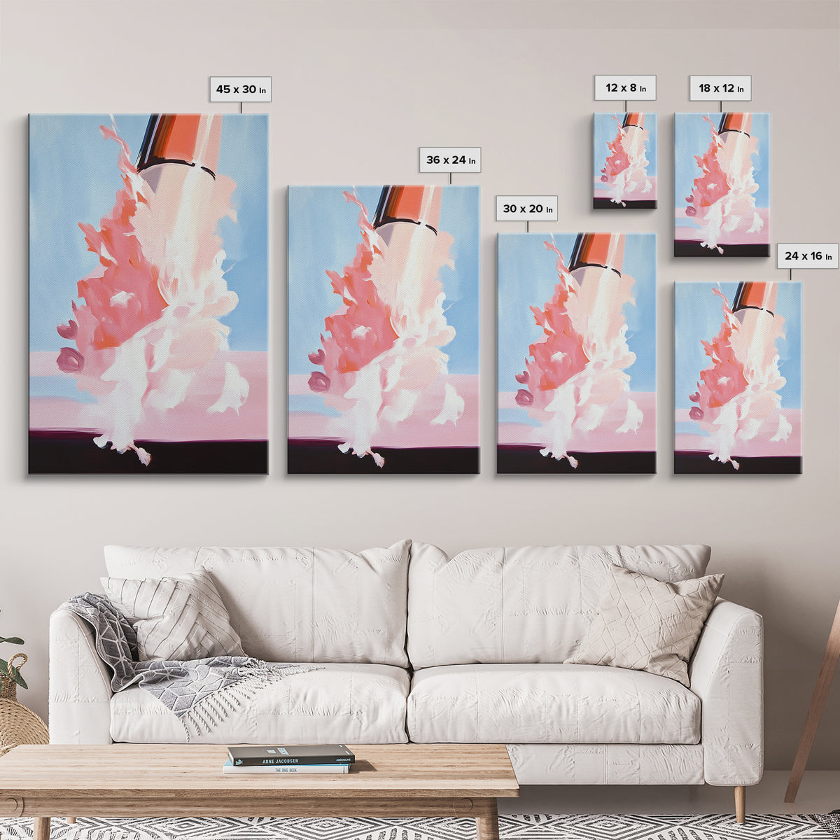 Cosmic Blast, Space Art, Sci-Fi Painting, Framed Canvas Print, Futuristic Wall Art, Modern Home Decor, Space Exploration Artwork