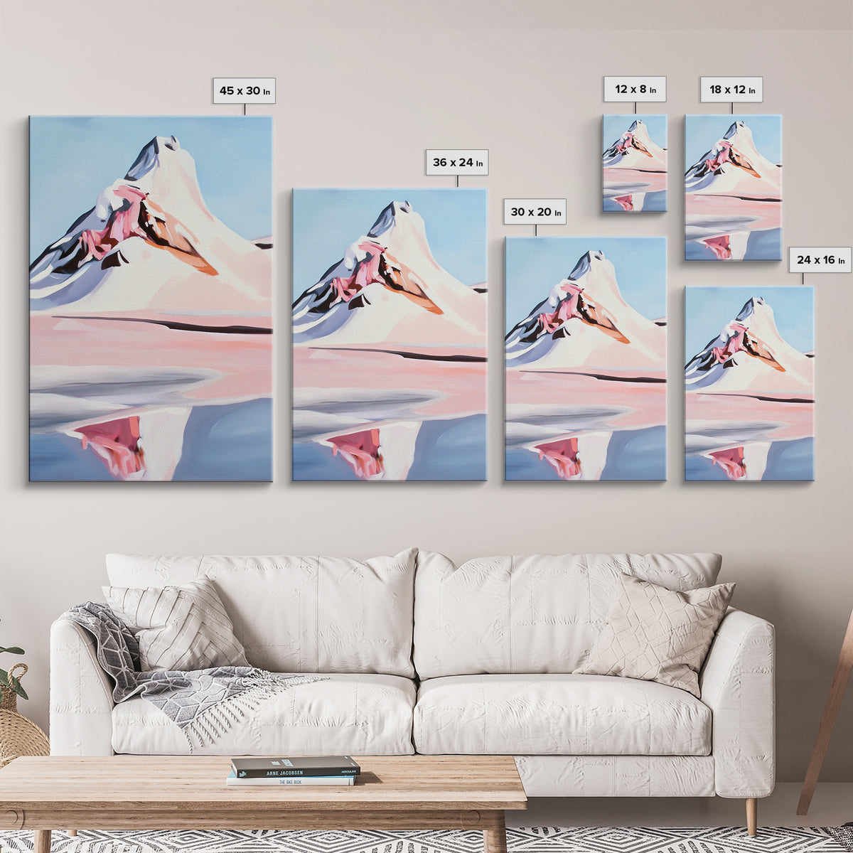 Cherry Blossom Painting, Pink Floral Art, Nature Wall Decor, Framed Canvas Print, Spring Aesthetic, Bedroom Wall Art, Romantic Floral