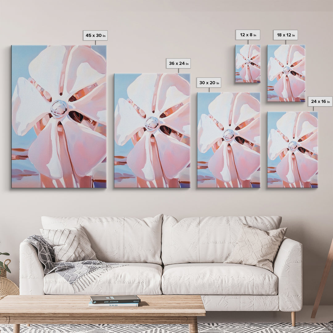 Boat Propeller, Maritime Art, Nautical Decor, Framed Canvas Print, Industrial Aesthetic, Modern Wall Art, Minimalist Home Decor