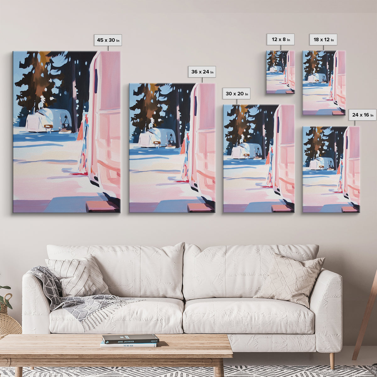 Camper Life, Forest Retreat, Cozy Camping, Canvas Print, Outdoor Adventure, RV Decor, Travel Lover Art, Scenic Nature Painting