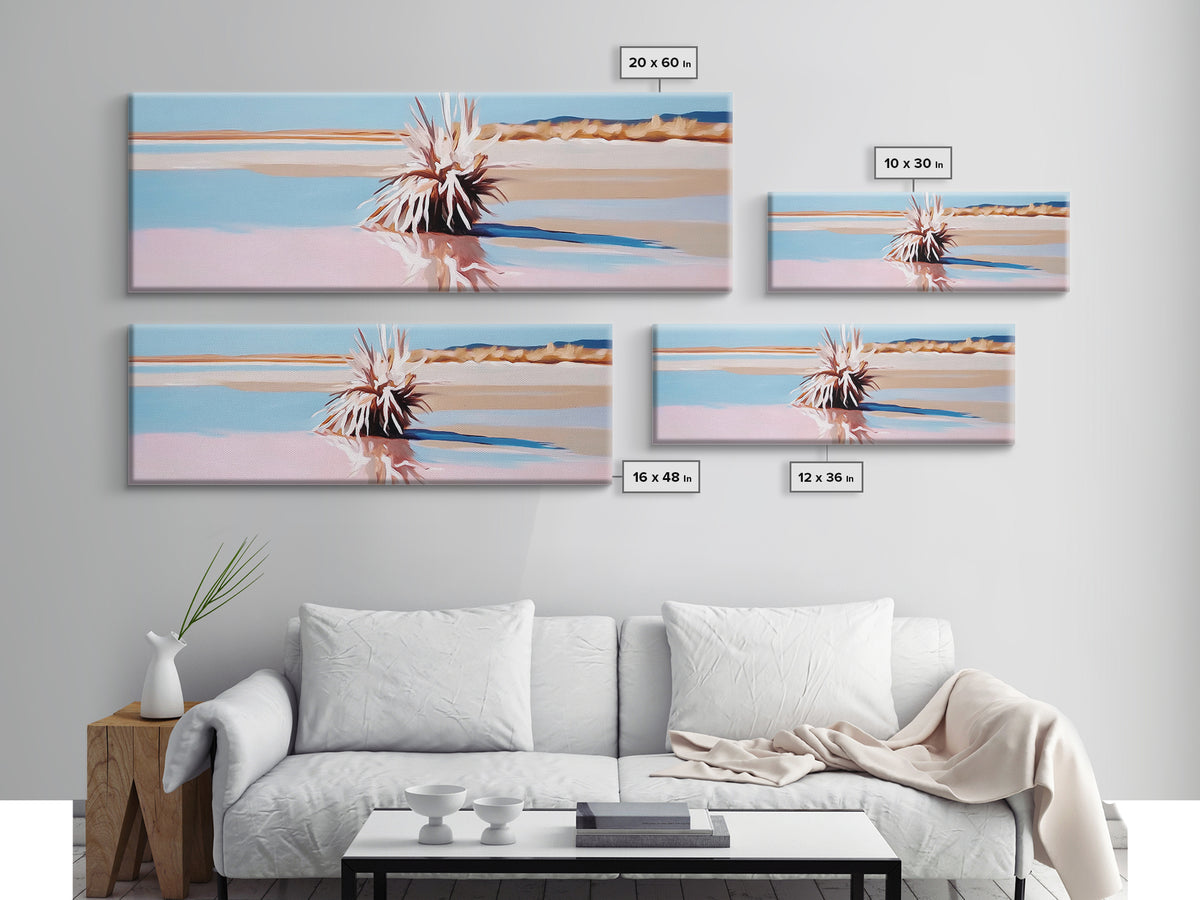 Desert Plant, southwestern wall art, arid landscape print, nature-inspired home decor, framed canvas print, boho aesthetic