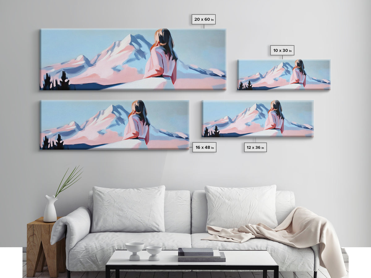 Serene Waters, Abstract Beach, Coastal Vibes, Soft Pastels, Canvas Print, Minimalist Art, Bedroom Wall Art, Contemporary Seascape