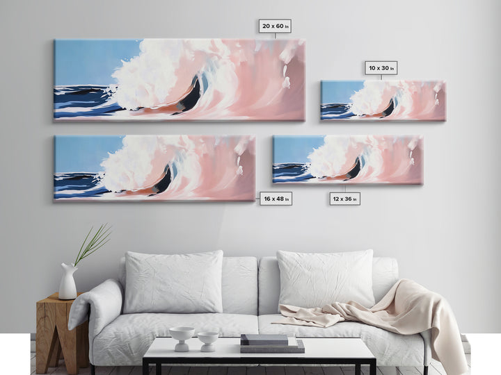 Rolling Wave, Ocean Motion, Coastal Energy, Surf Aesthetic, Canvas Print, Modern Beach Art, Living Room Wall Art, Nautical Decor