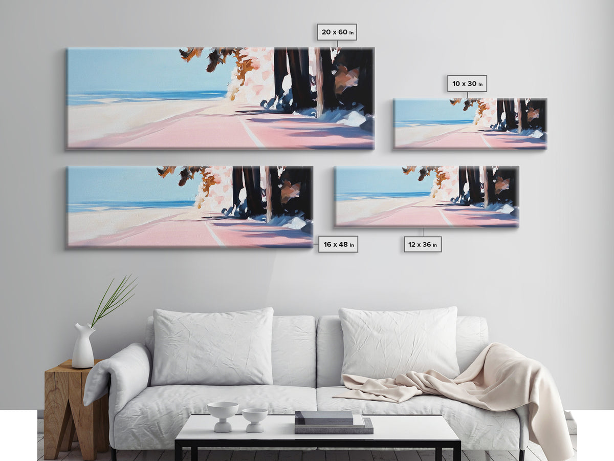 Coastal Walkway, Beach Scene, Ocean Art, Framed Canvas Print, Seaside Home Decor, Nautical Wall Art, Coastal Living, Summer Aesthetic